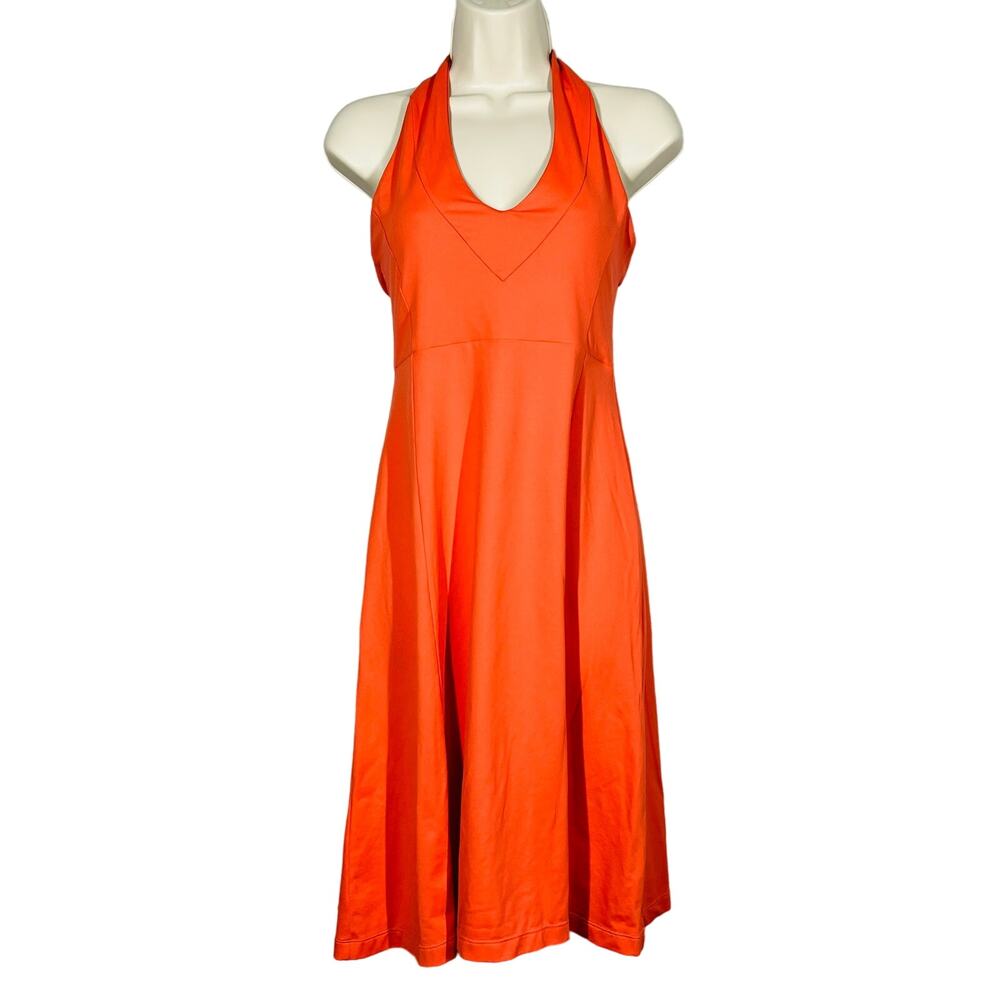 Patagonia Halter Tie NEck Dress Orange Sport Casual Athletic - S